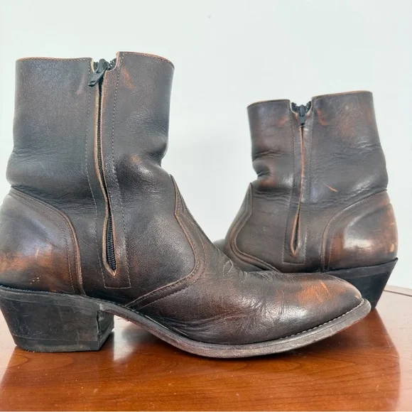 Boulet Mens Ranch Hand Tan Western Cowboy Boot | US 8.5 - Picture 5 of 8